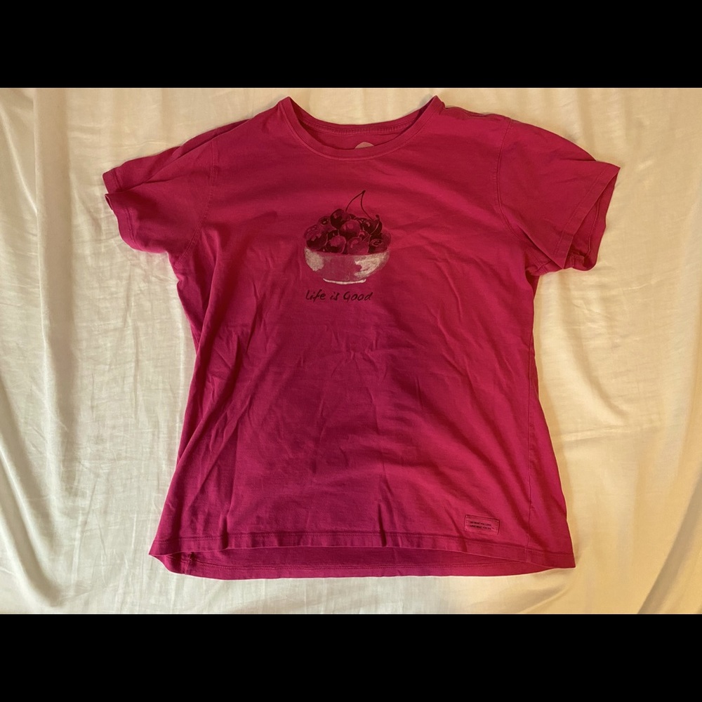 Life is Good Pink Cherry Tee